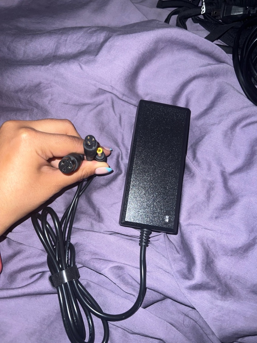 Universal Black AC Power Adapter with Multiple DC Tips